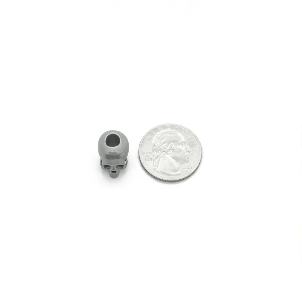 Anatomical Memento Mori Lanyard Bead Titanium - Image 4